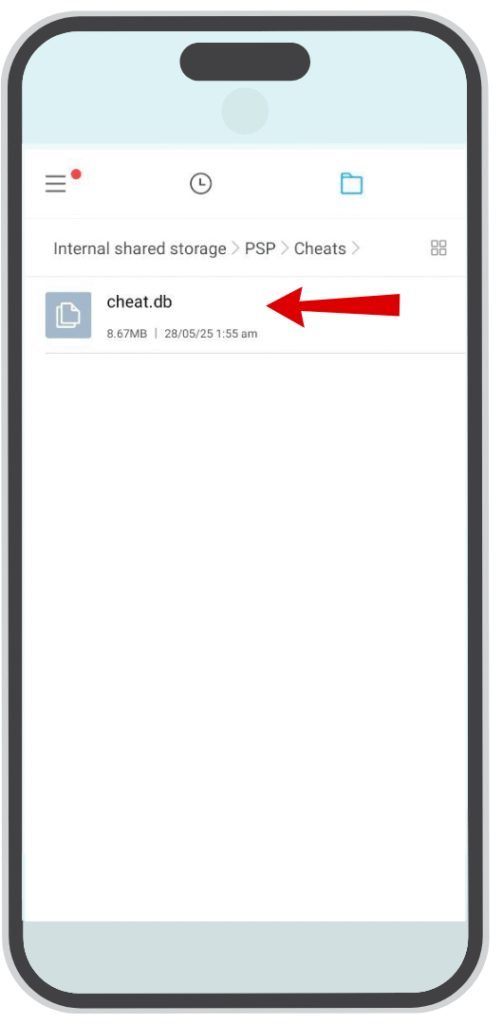 extract the CWCheats.zip file