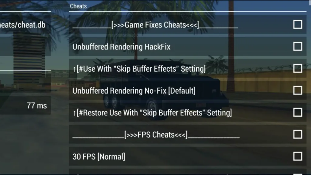 Install CWCheats on PPSSPP